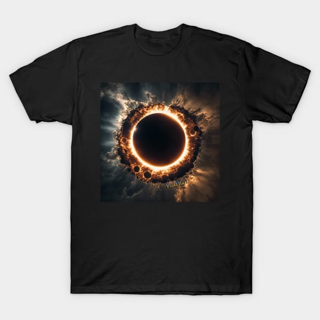 Eclipse Apocalypse Run Away T-Shirt by vivachas